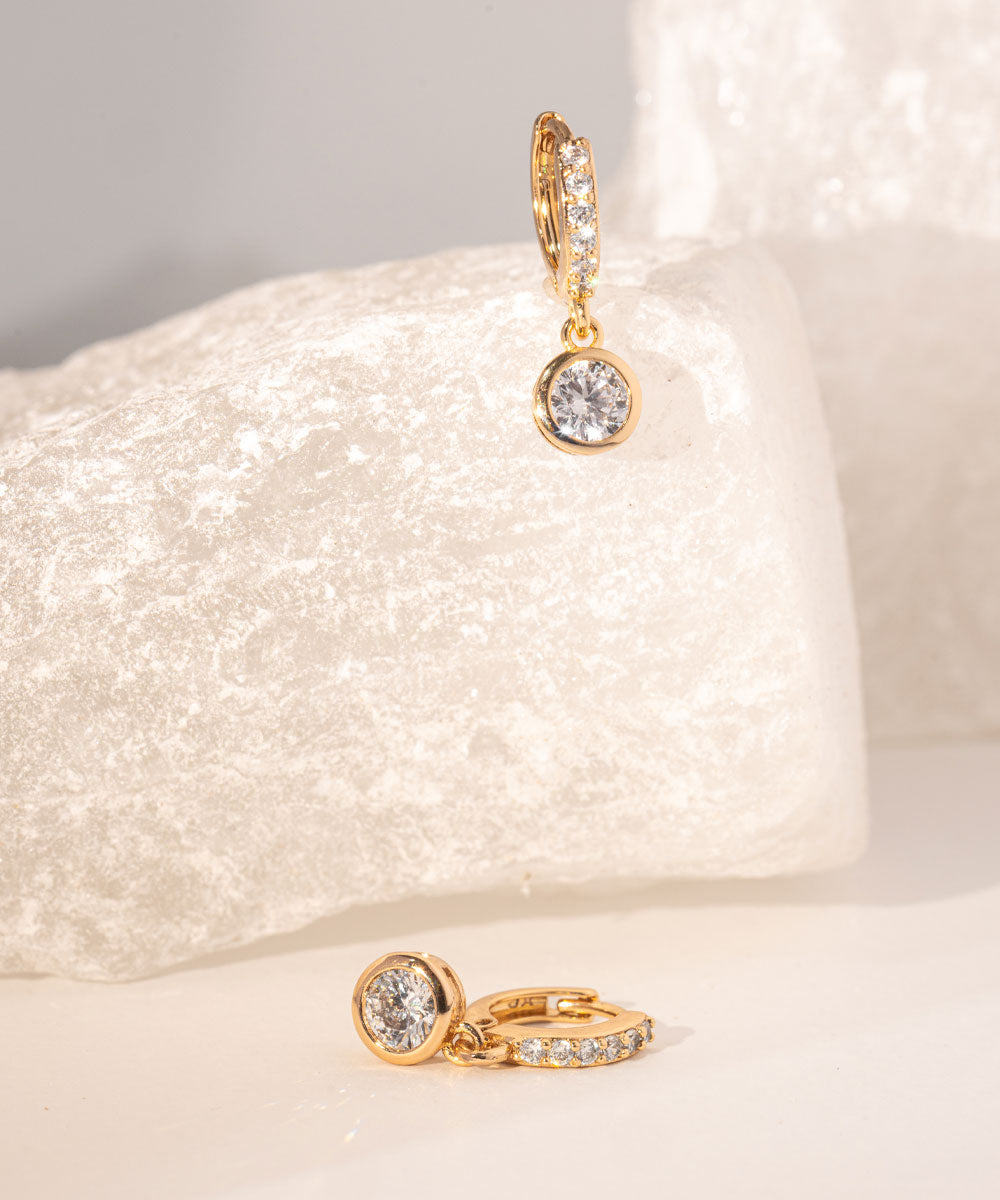 Argollas Circle Colgante Rosé | acero inoxidable | baño de oro rosa 18k | Mellany Joyas
